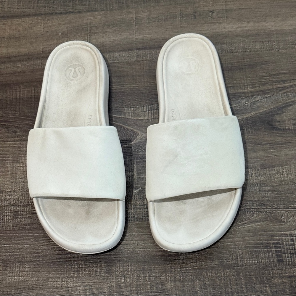 Lululemon‎ restful slides white women’s size 9